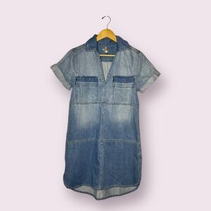 Fat Rat Family Rhinestone Accent Ombré Denim Dress Sz S Brand New With Tags